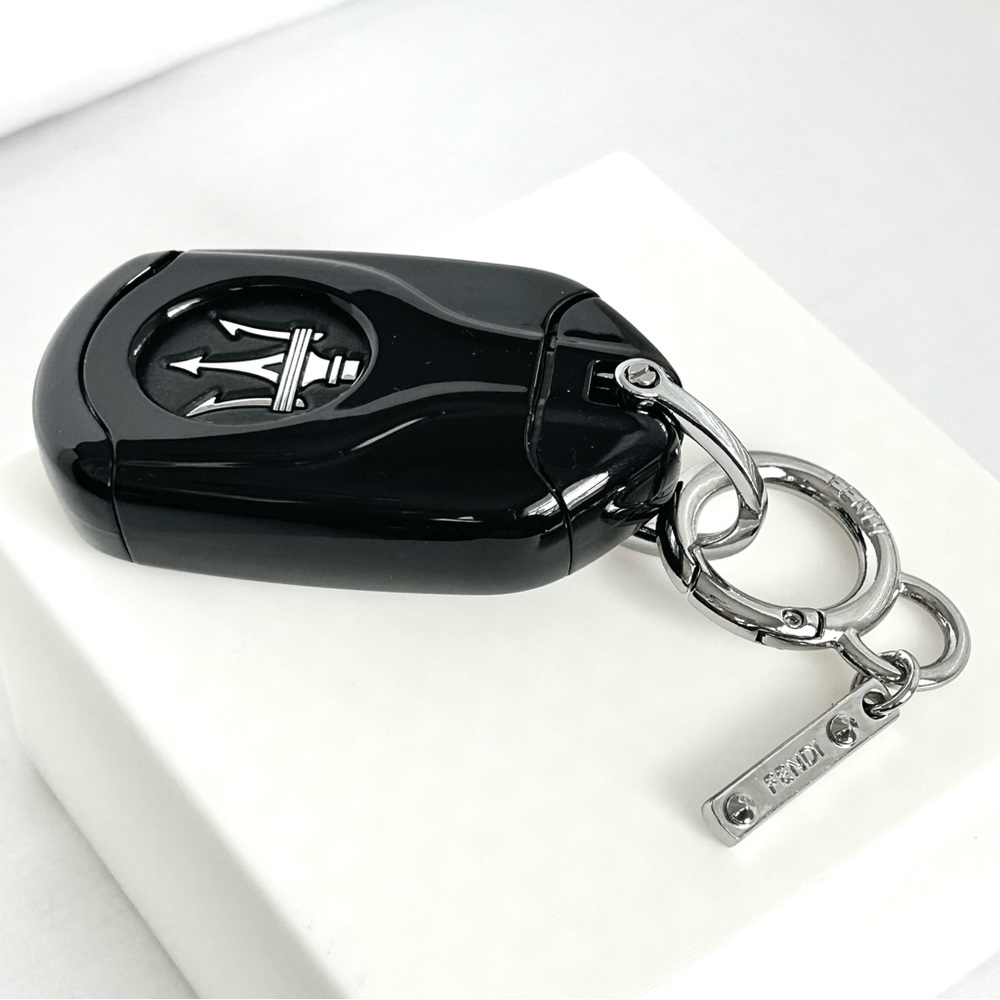❌SOLD❌FENDI Silver Plated Keychain Keyring with Charm